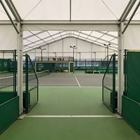 Tente de sport anti-UV pour pickleball, à structure transparente, pour une exposition extérieure prolongée