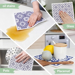 Paños de Cocina Suecos Reutilizables Impresos por Proveedor OEM, 70% Pulpa de Madera, 30% Algodón, Biodegradables, para Limpieza del Hogar - Product Image 4