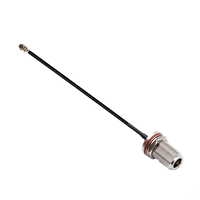 Câble coaxial RF de haute qualité, assemblage de câble pigtail noir RG178 de 10 cm, de type GEN1 à N, personnalisé OEM, vente en gros