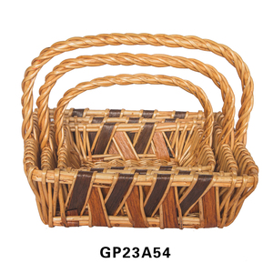 2025 nouveau panier de fleurs en osier en matériau de saule <span class=keywords><strong>avec</strong></span> poignées couvercle couleur naturelle pour les pique-niques de Pâques cadeaux décor à la maison et mariage - Product Image 5
