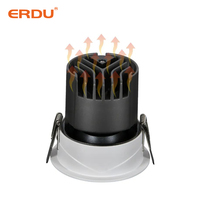 Plafonnier ERDU 12w en aluminium moulé sous pression, spot LED COB anti-éblouissement, éclairage intelligent pour la maison