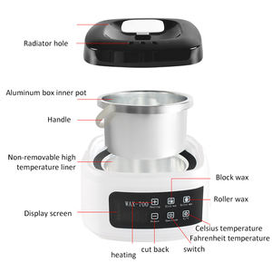 Depiladora de <span class=keywords><strong>parafina</strong></span> Pro inteligente, <span class=keywords><strong>calentador</strong></span> de cera, máquina de depilación con pantalla Lcd para uso doméstico - Product Image 5