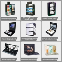Support d'affichage pour cigarettes en acrylique LED, imprimé UV, publicité personnalisée, logo personnalisé, design moderne pour une visibilité en vitrine