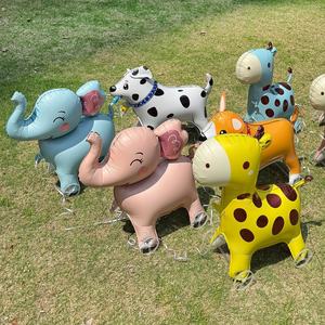 新しいマットな質感の立体的な小型自立歩行動物フォイルバルーン、子供の誕生日パーティー、屋外装飾 - Product Image 2