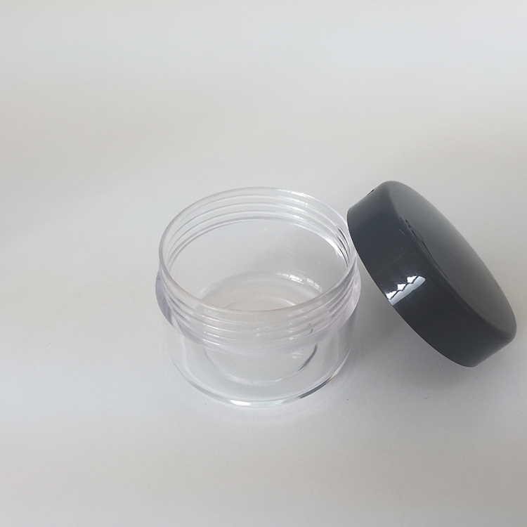 E-commerce Hot Selling Plastic PS 15g / 15ml clear Jar Pot Container for Cosmetics Glitters, 0.5oz Cosmetic Cream Dispenser Jar