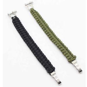 Hebilla de ajuste de aleación para exteriores Pulsera de supervivencia de cuerda de paraguas con grillete en forma de U multifunción - Product Image 2