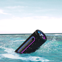 Altavoz Portátil Inalámbrico 5.2, Resistente al Agua IPX6, con Batería, Luces RGB, Bajos Potentes, Ideal para Fiestas al Aire Libre, Regalo para Computadora