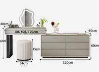 Ensembles de meubles-lavabos en bois massif de conception française, directement de l'usine, avec miroirs éclairés réglables, multifonctionnels, modulaires et personnalisables pour hôtels