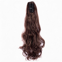 Emballage personnalisé direct usine, fibre protéinée, boucles françaises, alternative en fibre protéinée résistante à la chaleur, extension de cheveux sans lacet