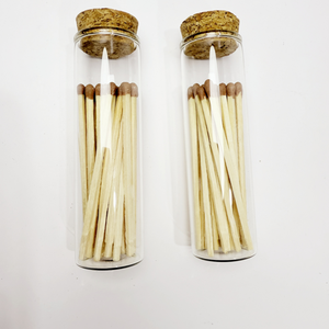 Botella de Vidrio con Tapón de Corcho Personalizado, Fósforos de Seguridad de Colores, Venta al por Mayor, Decoración para el Hogar, Portafósforos - Product Image 2
