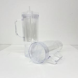 Pre-Drilled 40Oz Double Walled Acrylic Bpa Free Reusable <b>Snow</b> <b>Globe</b> Plastic Tumbler With Hole and Plug - Product Image 4