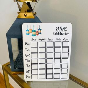 ของขวัญวันอีดมูบารัคแบบกำหนดเองสำหรับเด็ก  สมุดบันทึกการละหมาดรายสัปดาห์พร้อมปากกาไวท์บอร์ด - Product Image 4