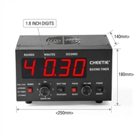 Minuteur de boxe professionnel pour salle de sport, affichage LED, intervalle réglable 30S-10min, temps de repos 0/30/60S, volume réglable, CP20A