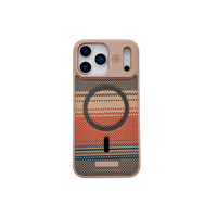 Coque de téléphone antichoc avec anneau magnétique pour 16/17 Pro Max en PC + cuir PU couleur unie – Offre Spéciale