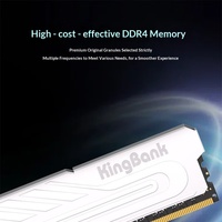 Kit de mémoire de bureau pour jeux Kingbank DDR4 Silver Knight 16G/32G/64G, stick unique, 2666-4000 MHz, en boîte