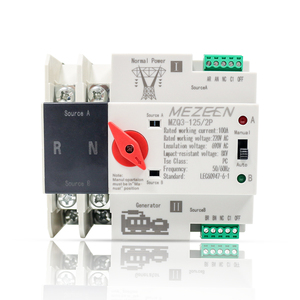Interrupteur de transfert automatique à <span class=keywords><strong>double</strong></span> alimentation de classe <span class=keywords><strong>PC</strong></span>, 2 pôles, 63A, 80A, 100A, 125A, contrôleur d'interrupteur de transfert automatique, 220V/230V - Product Image 1