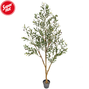 Bossion Vente en gros Arbre artificiel en plastique, faux <span class=keywords><strong>olivier</strong></span>, décoration intérieure, <span class=keywords><strong>olivier</strong></span> artificiel - Product Image 1