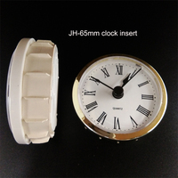 Décoration de bureau unique Mini horloge insert mouvement de montre mécanisme d'horloge à quartz couleur blanche boule horloge insert 65mm