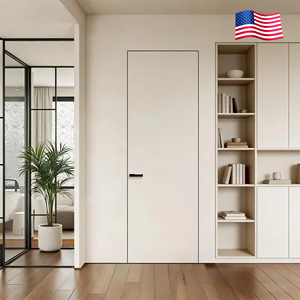 Pintu Interior GUJIE Invisible Wall1 Panel Putih Berlapis Primer Inti Padat Dengan Perlengkapan Perangkat Keras Termasuk Los Angeles, Gratis Ongkir - Product Image 1
