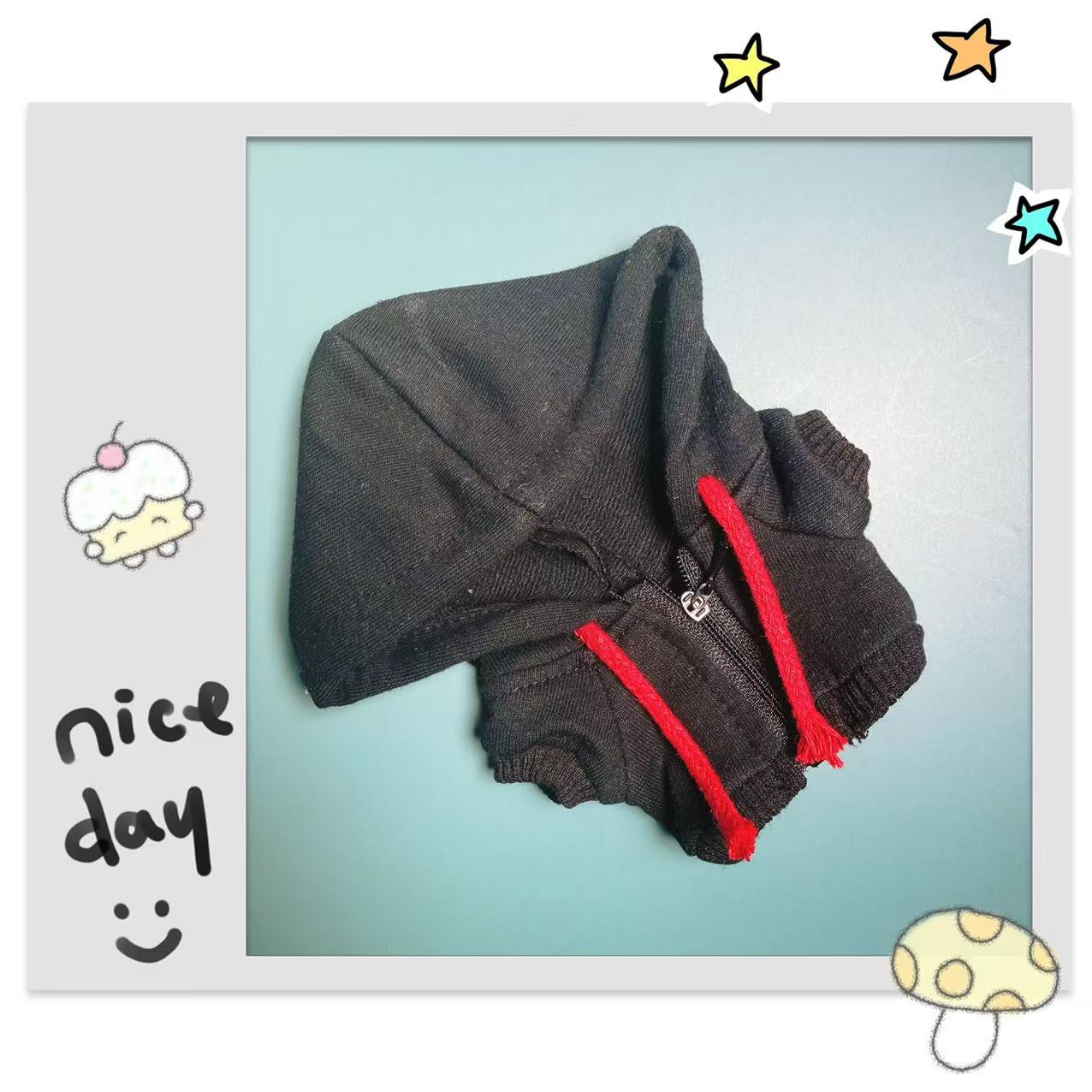 Completo Labubu in maglia, nero notte.