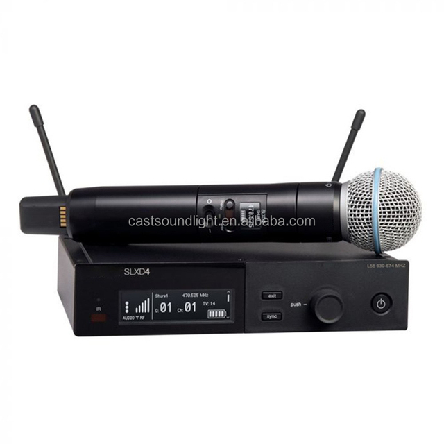 Professional SLXD4 SLXD24 S58 BT58 Wireless UHF Microphone System Infrared Frequency Match Noise Cancelling Karaoke