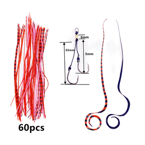 BuzzBait Assist Hook Silicone Rubber Skirt Trailer Replacement for Frog Bait Octopus <strong>Madai</strong> Squid <strong>Jigging</strong> Fishing Squid Lure - Product Image 2