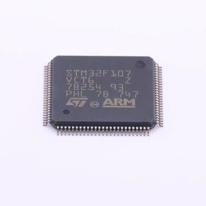 ไมโครคอนโทรลเลอร์ 32 บิต STM32F ARM Cortex M3 RISC หน่วยความจำแฟลช 256KB แรงดันไฟฟ้า 2.5V/3.3V 100 พิน LQFP แบบถาด - ถาด STM32F107VCT6 - Product Image 1