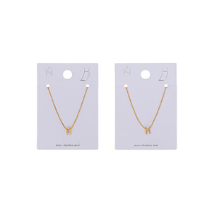 Cavigliera con Lettera H in Acciaio Inossidabile, Design Minimalista, Gioielli alla Moda per Donne - Product Image 2