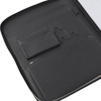 Portafolio Personalizado para Conferencias, Tamaño A4, Carpeta de Presentación de Negocios para Oficina, Portapapeles de Cuero PU con Espacio para Notas y Firma