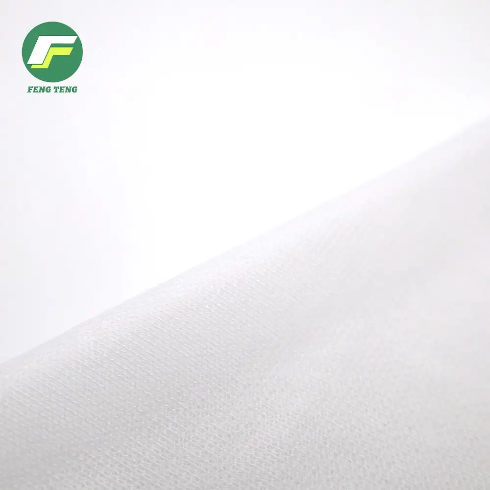 Tissu Usine Spandex Uni Teint Blanc Interlock Tricot Tissu Polyester Tricoté Doublure Tissu