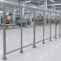 Clôture de sécurité en profilé aluminium pour ligne d'automatisation de tri logistique