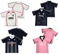 HEALONG 2026 Maßgeschneiderte Retro-Fußballtrikots für Herren, Polokragen Bedrucktes Vintage-Fußballtrikot Athletische Fußballuniform T-Shirt