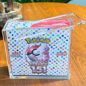 TCG Usine En Gros Japon Aimant Fort Acrylique Japonais Pokemon Cartes Booster Boîte Vitrine Avec Coins Ronds - Product Image 1