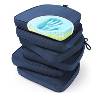 Coussin de jardin extérieur en mousse à mémoire de forme imperméable en forme de U