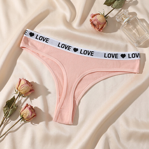 Tangas de Algodón para Mujer al por Mayor, de Moda, Lisas, de Talle Bajo, Sexys, Transpirables, Deportivas, Ropa Interior Femenina OEM ODM - Product Image 2