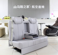 Asiento de Coche GZYLC de Alta Calidad, Ajustable y Convertible en Sofá Cama, con Funciones VIP de Asiento de Aviación en Cuero para MPV