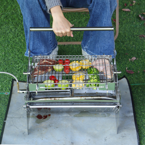 Korean Style <strong>Tabletop</strong> <strong>Gas</strong> <strong>BBQ</strong> Grill Stainless Steel Portable <strong>BBQ</strong> Folding Flip Charcoal Barbecue Grill - Product Image 6