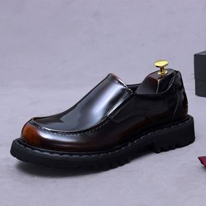 Chaussures en cuir pour hommes de luxe haut de gamme, nouvelle collection, très tendance, brillantes, à bout carré, à lacets, légères, respirantes, antidérapantes, pour le bureau, la carrière et les soirées - Product Image 6