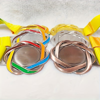 Médailles personnalisées en gros, médailles d'honneur 3D par sublimation, médailles vierges en métal or, argent, bronze et rubans pour les finalistes