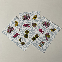 Feuilles d'autocollants adhésifs en vinyle personnalisés, imprimés, imperméables, formes personnalisées, découpés à la forme ou semi-découpés pour la décoration