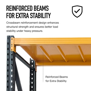 <span class=keywords><strong>Scaffalature</strong></span> in metallo industriale per garage e magazzini di media portata rastrelliera Boltless con 5 strati di ripiani in acciaio per imballaggio in cartone - Product Image 4