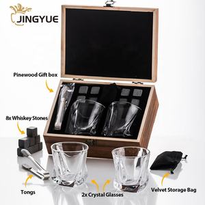 مجموعة علب هدايا بوشبون وسكوتش ذات شعار مخصص محفور، زجاج ملفوف مخصص، أكواب ويسكي، وأحجار للرجال - Product Image 2