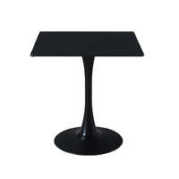 Table à manger en fer de style nordique moderne, design carré, pour hôtel et usage domestique