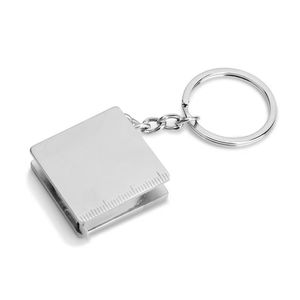Llavero con regla cuadrada metálica de 120 cm, cinta métrica de aleación de zinc, regalo creativo para promoción. - Product Image 3