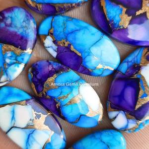 15-20mm lavanda azul turquesa Mohave cabujón piedras preciosas sueltas para la fabricación de joyas hechas a mano y creaciones artesanales únicas - Product Image 4