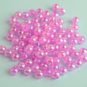 ลูกปัดมุกพลาสติก ABS ใสขนาด8/10/12มม. ลูกปัดมุกใสแบบ DIY มีรูสำหรับทำกระเป๋าเครื่องประดับ - Product Image 5