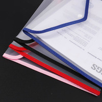 Foska nouvel article bordure diagonale transparente A4 documents stockage enveloppe dossier de fichiers pour l'école de bureau