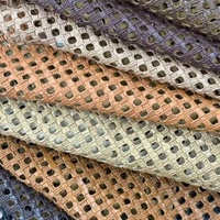 Großhandel Gewebtes Netz-Kunstleder Perforiertes PU-Kunstleder-Gewebe für Handtaschen und Polsterungen