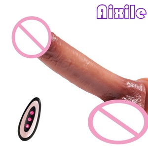 Dildo réaliste, jouet sexuel, 3 fonctions télescopiques, chauffant, 9 modes de vibration, stimulateur anal et du point G, pour couples, vibromasseur à poussée - Product Image 1
