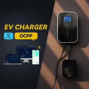 Pabrik grosir AC EV CHARGER OCPP 1.6j 22kW kartu RFID mobil stasiun pengisian dengan soket